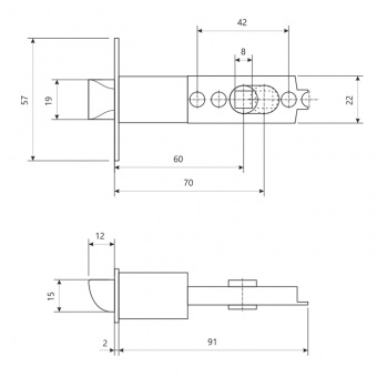 Защёлка Avers 8083-01-AB - 8083_2