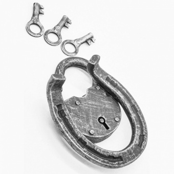 Подкова с замком (серебро) уп. 12 шт - 14119_1