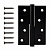 Петля врезная APECS 100*70-B-Steel-BLM-L