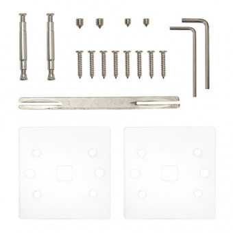Ручки дверные CODE DECO Slim H-30120-A-CRS/W - slim_komplekt