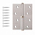 Петля врезная AVERS 100*75*2,5-B-CR-L