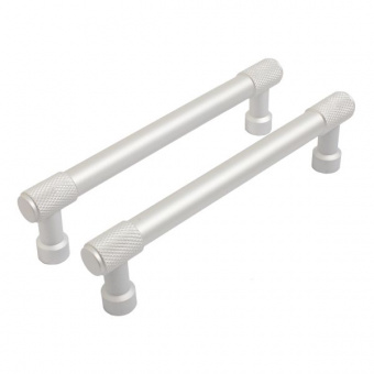 Ручка-скоба мебельная StahlBuro AP2307-128 2шт., W матовый белый хром.  - 7e777e60_981d_11ee_8247_00e0ed875fc0_01a3b6f6_f7de_11ee_8258_00e0ed875fc0