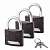 Замки навесные Avers PD-01-50-Blister (3Locks+3Keys) уп. 6/24 шт