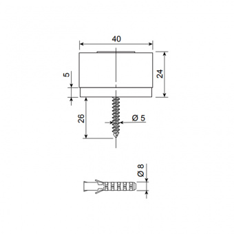 Упор дверной APECS DS-0008-INOX (В2В) - 14582_2